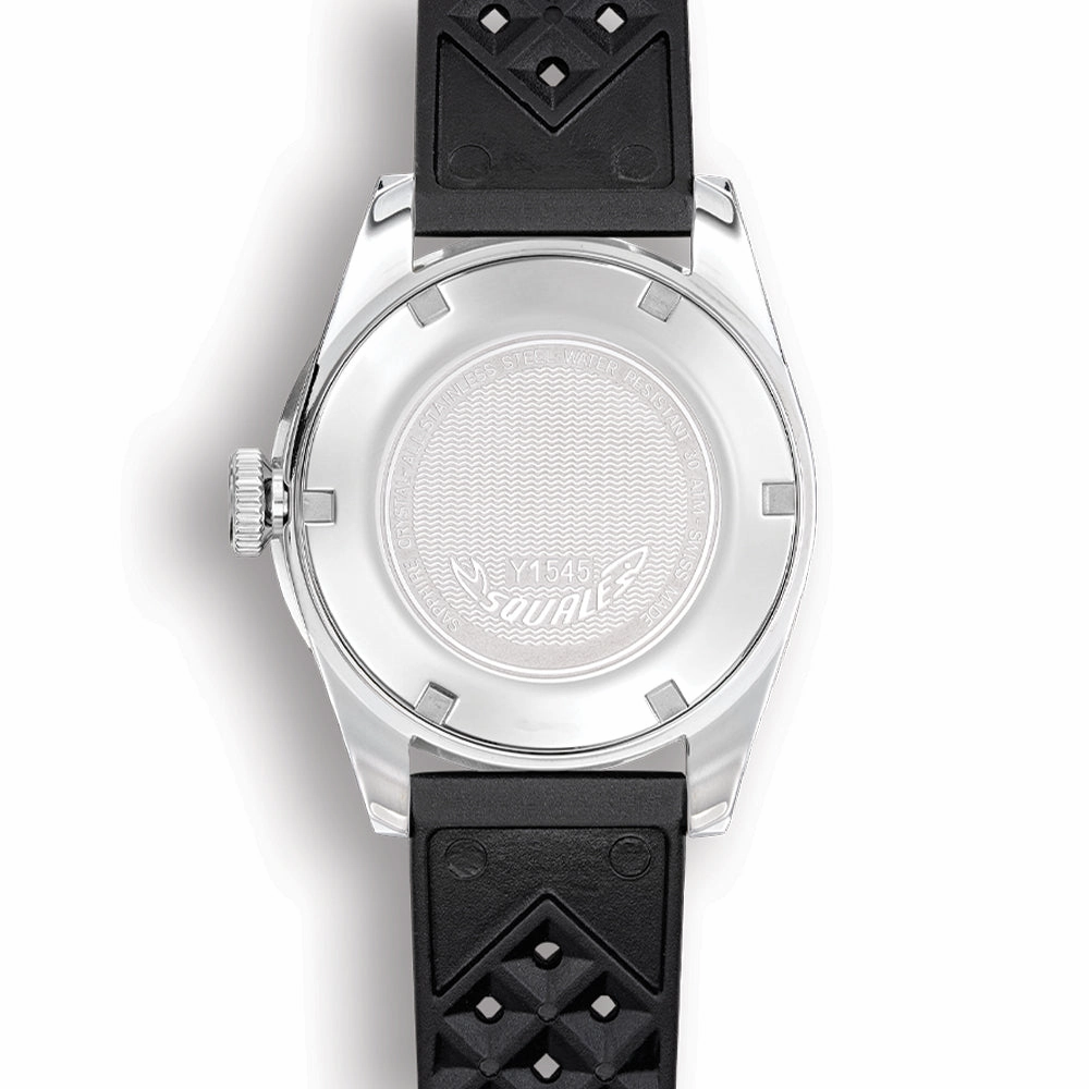 1545 Steel 40mm - Black on Rubber Strap