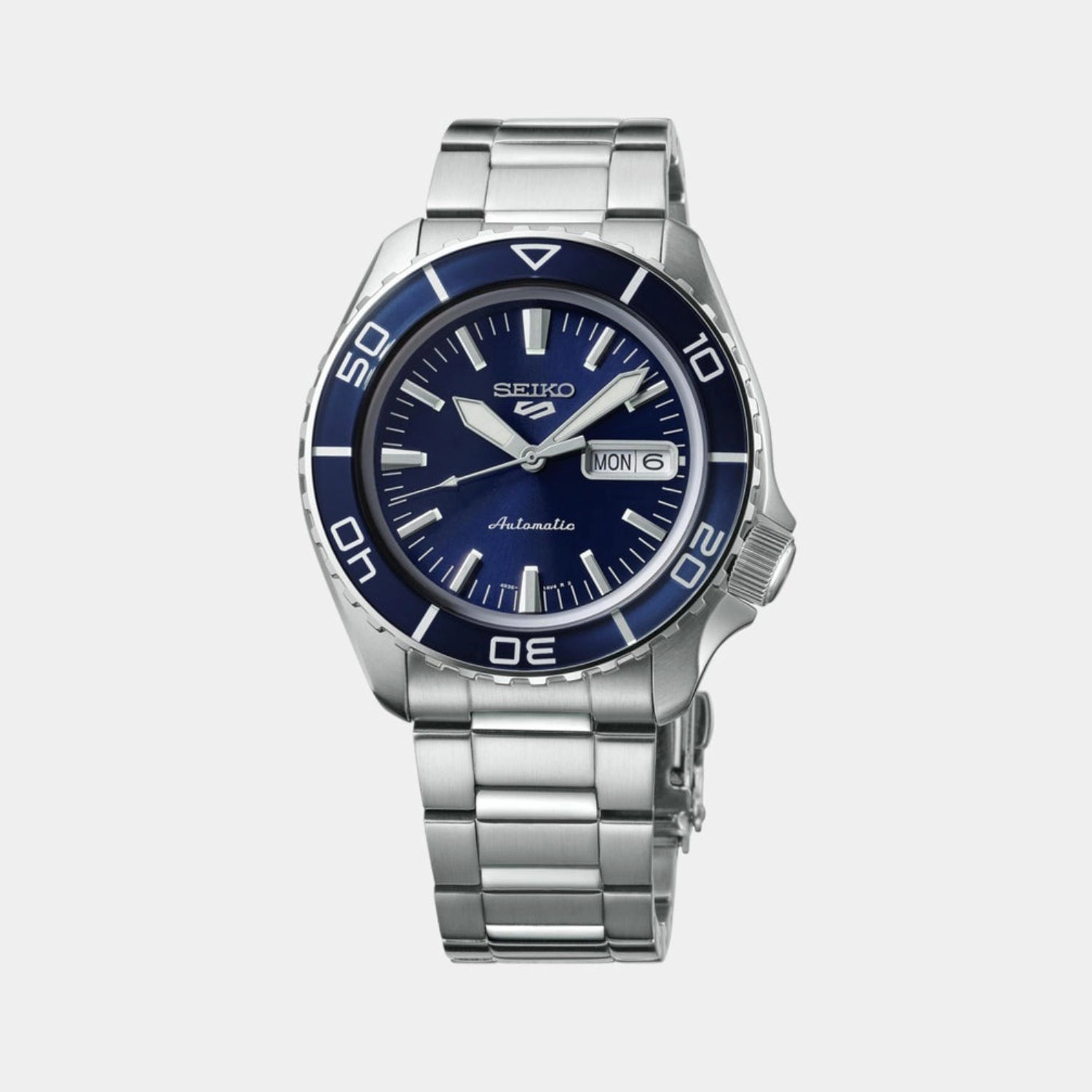 5 Sports Men Automatic Blue Dial Analog Stainless Steel Watch SRPK97K1
