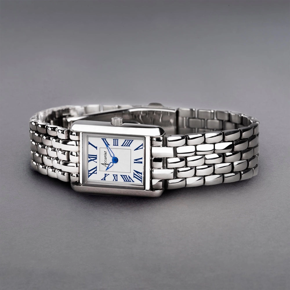 Accurist Rectangle Ladies Watch 71007 - White Dial 26mm Case