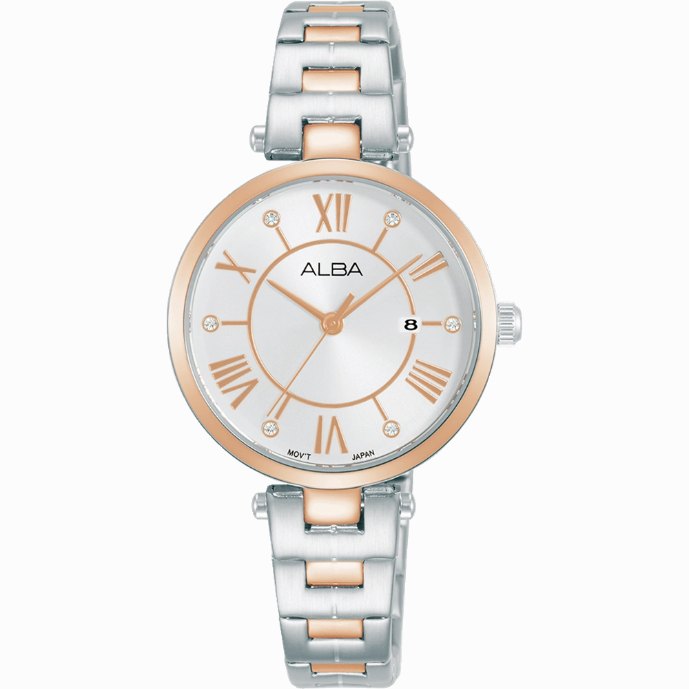 Alba Fashion Dress Analogue Silver Dial Womens Watch AH7AN4X