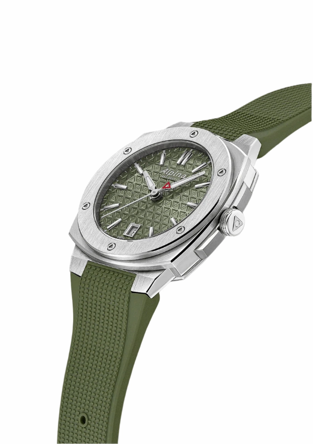 Alpina Alpiner Green Dial Rubber Strap Watch AL-220K2AE6