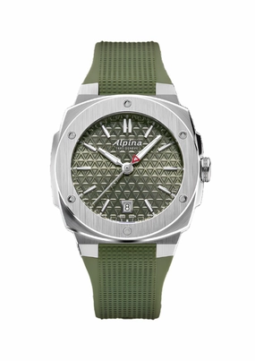 Alpina Alpiner Green Dial Rubber Strap Watch AL-220K2AE6