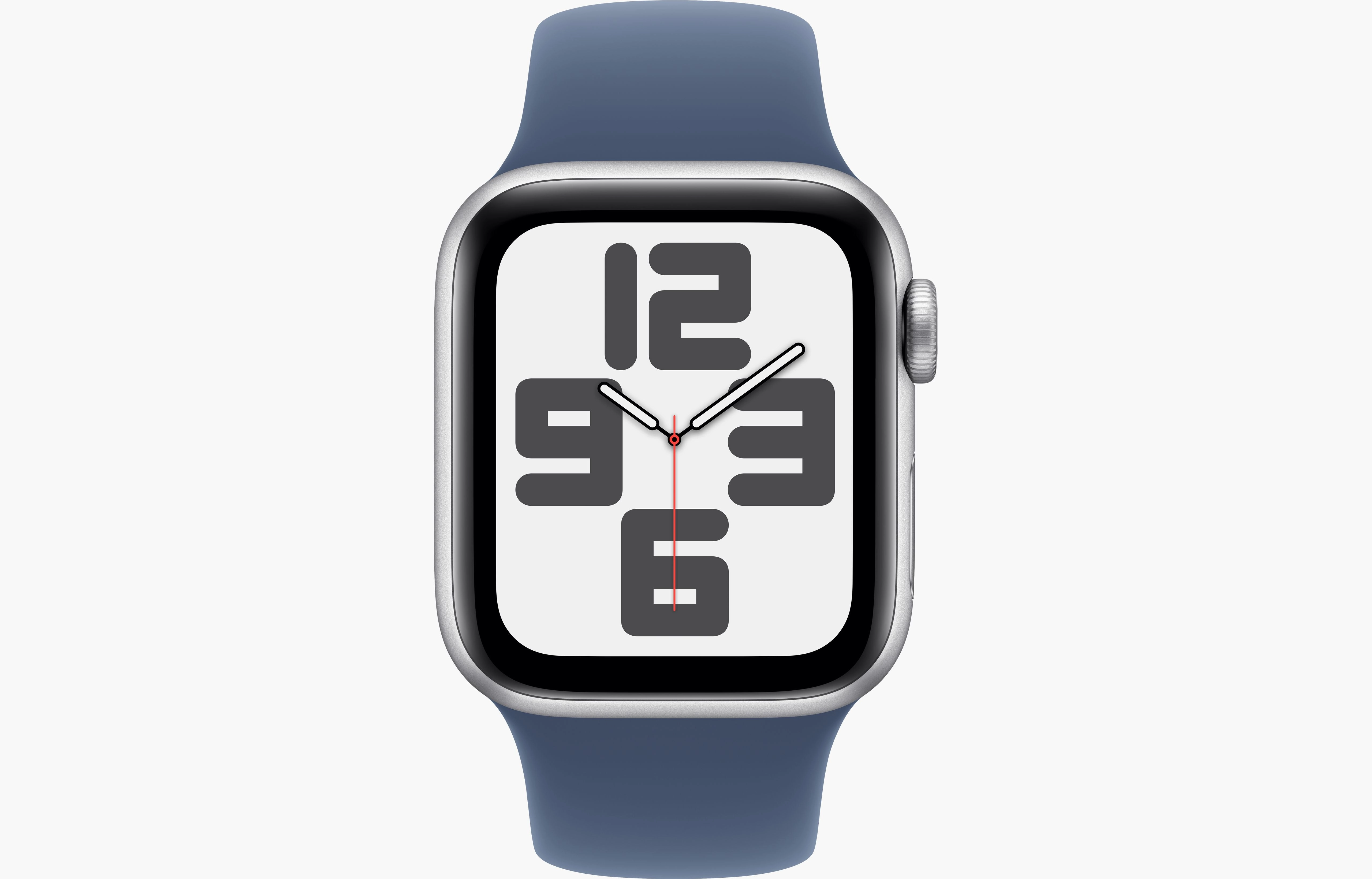 Apple Watch SE GPS 44Mm, Silver Aluminium Case with Denim Sport Band, M/L