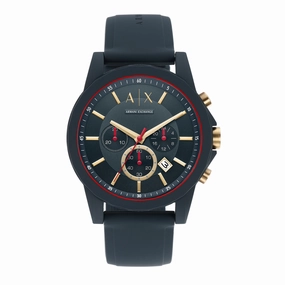 Armani Exchange Blue Silicone Chronograph Watch AX1335