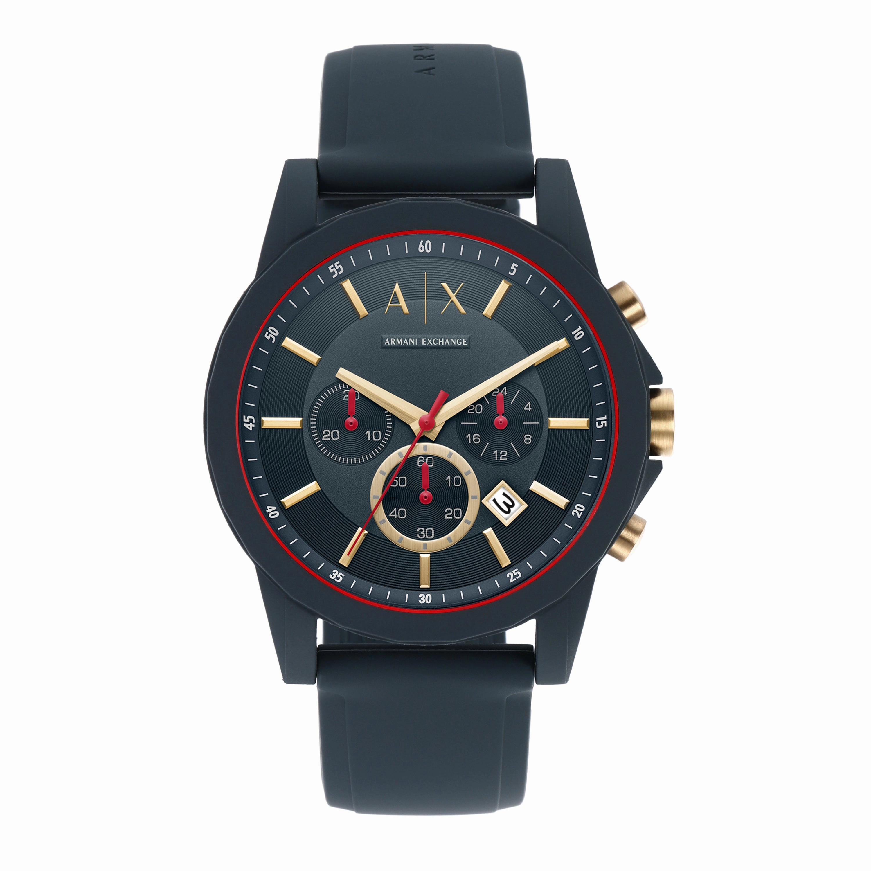 Armani Exchange Blue Silicone Chronograph Watch AX1335