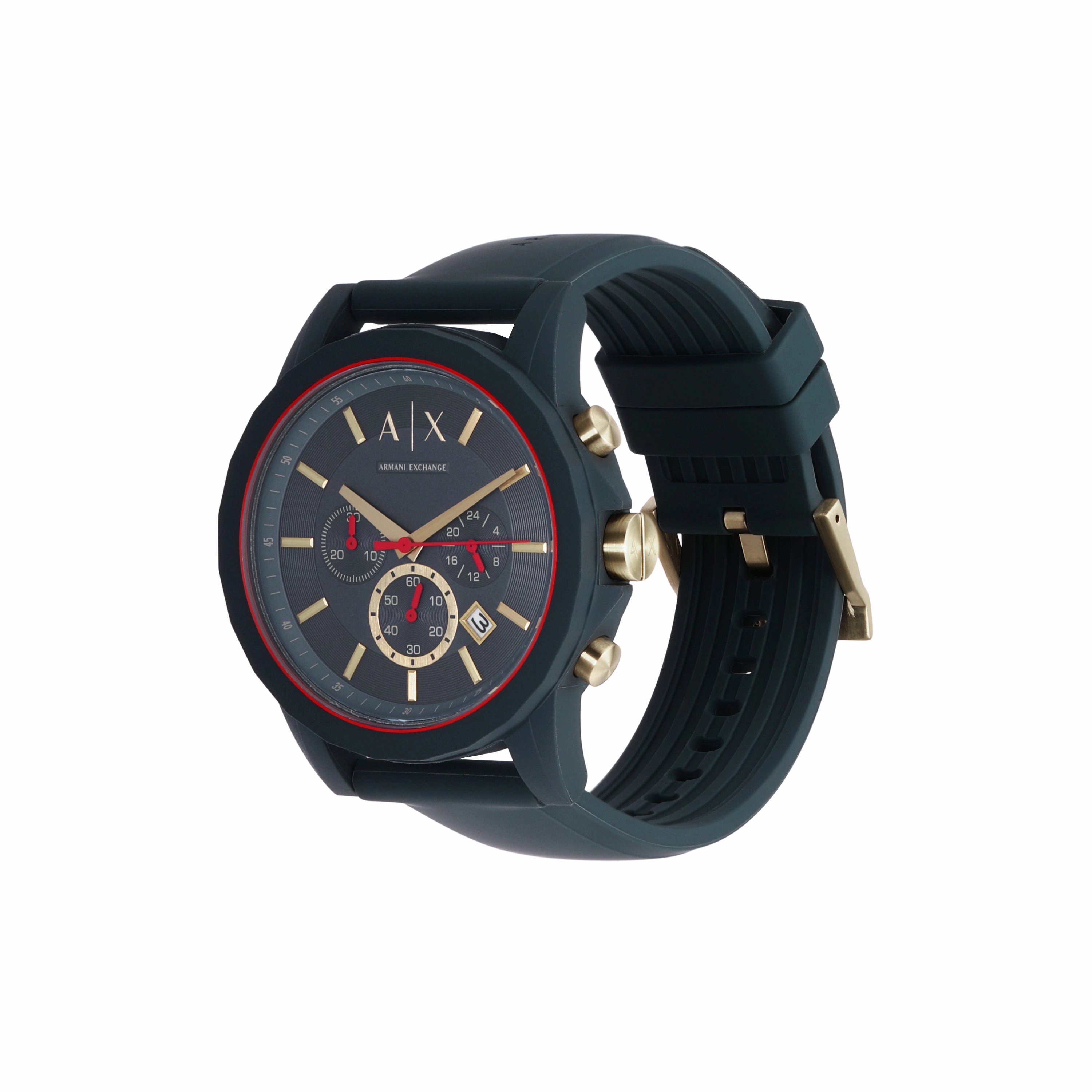 Armani Exchange Blue Silicone Chronograph Watch AX1335