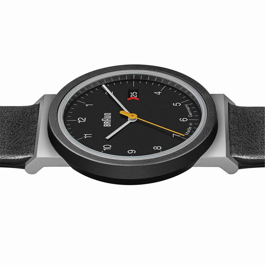 AW10 Braun gents EVO classic watch - black dial and black leather strap