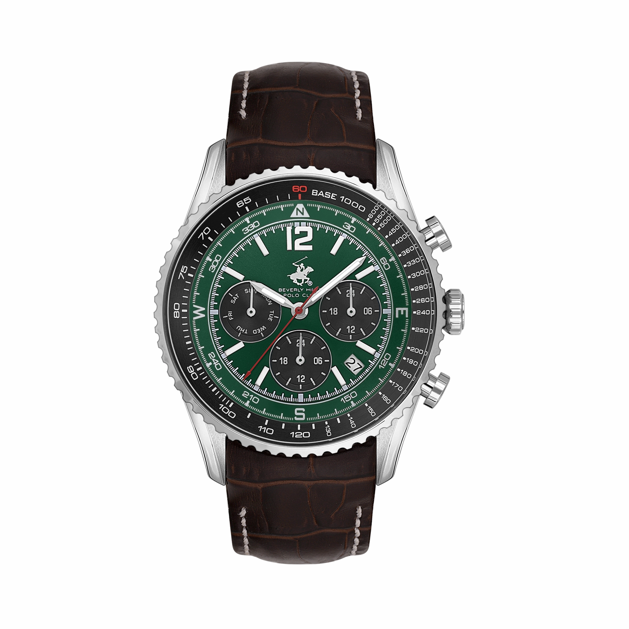 BHPC-BP3723X.372 - Leather Strap Multifunction Watch For Men