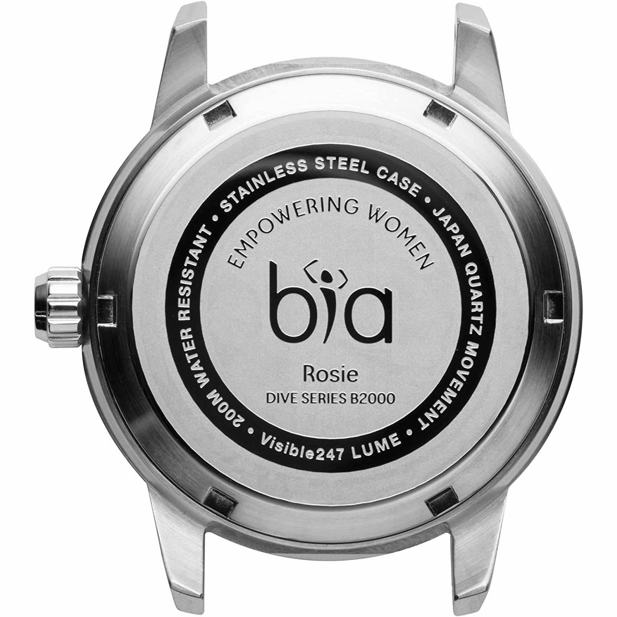 BIA Women's Quartz Watch - Rosie Rotating Bezel Blue Dial Silver Bracelet | B1014