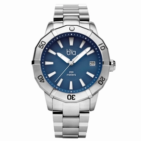BIA Women's Quartz Watch - Rosie Rotating Bezel Blue Dial Silver Bracelet | B1014