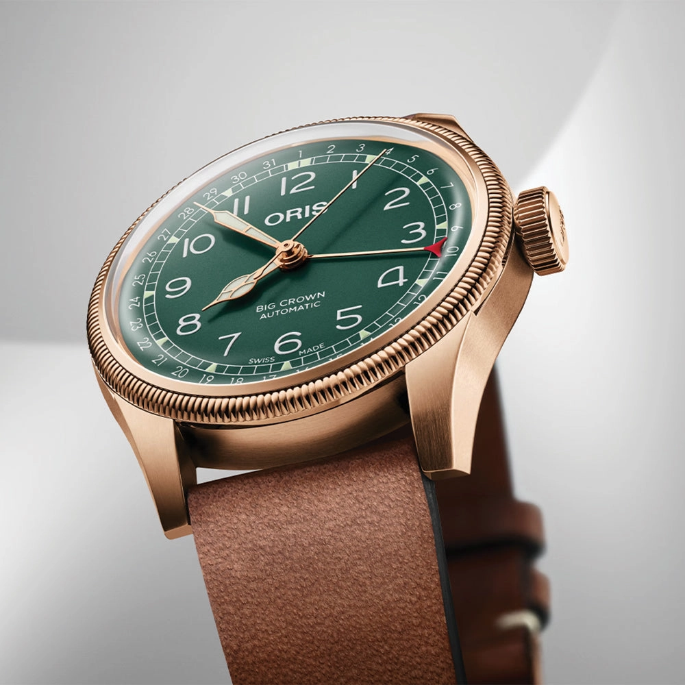 Big Crown Pointer Date 80th Anniversary Edition 40mm - Green on Leather Strap