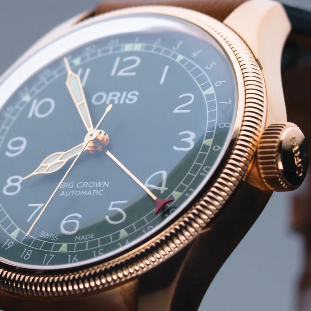 Big Crown Pointer Date 80th Anniversary Edition 40mm - Green on Leather Strap