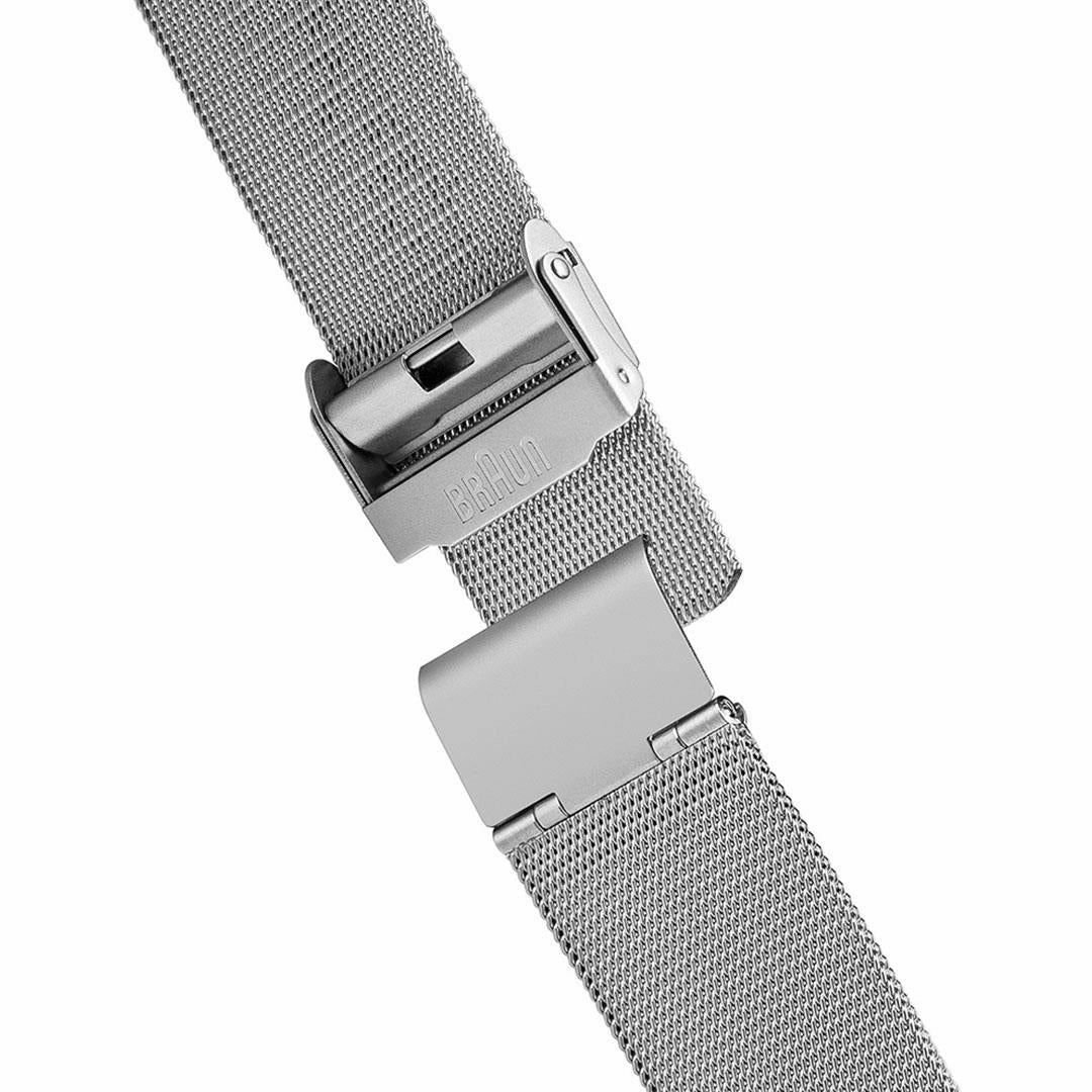 BN0031 Braun ladies classic watch - white dial and silver mesh bracelet