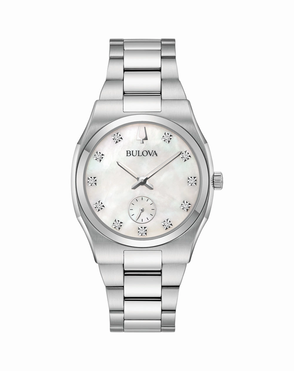 Bulova Elegant Surveyor Diamond Accented Stainless Steel Women's Watch 96P242
