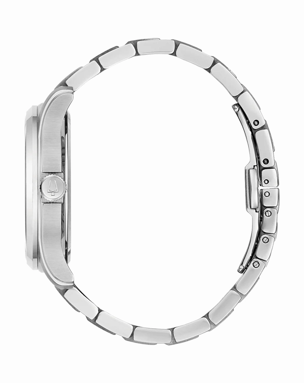 Bulova Men's Sophisticated Wilton Classic Watch Model 96B391 with Elegant Stainless Steel Case and White Dial