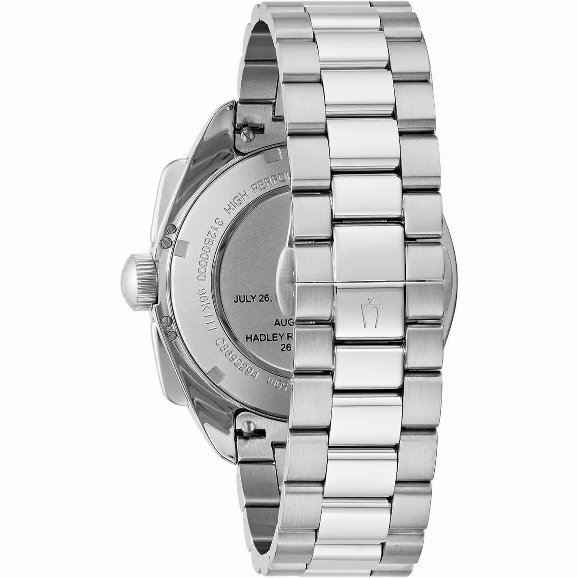 Bulova Men's Watch - Lunar Pilot Quartz Chronograph Black Dial Bracelet | 96K111