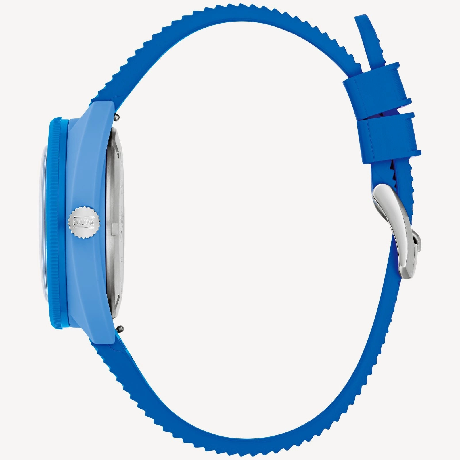 Bulova Snorkel Blue Dial Rubber Strap Watch 98B445