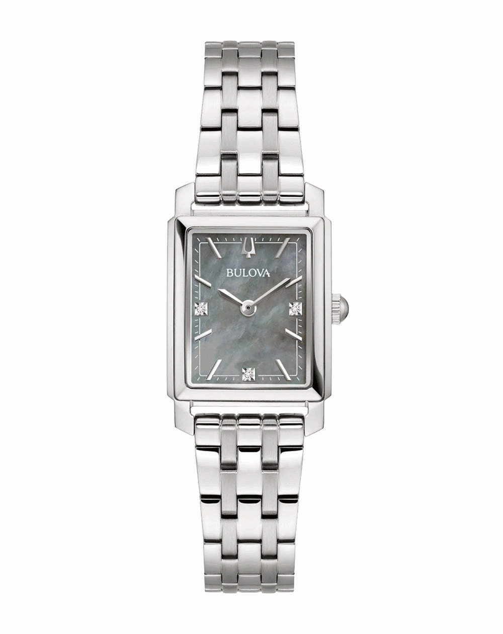 Bulova Sutton Grey Dial Stainless Steel Watch 96P252