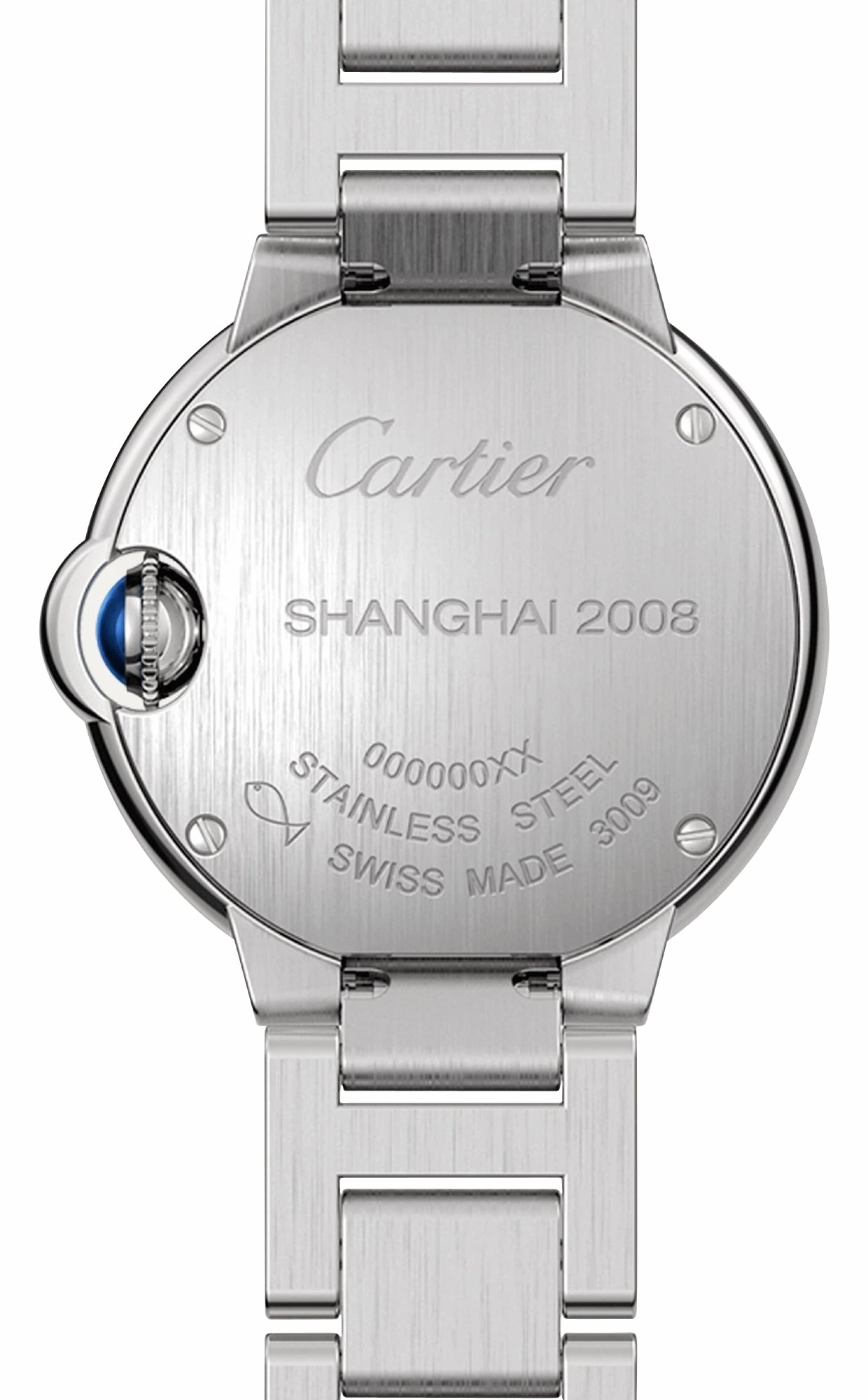 Cartier Ballon Bleu Stainless Steel Opaline Dial Diamonds Quartz Womens Watch W4BB0015