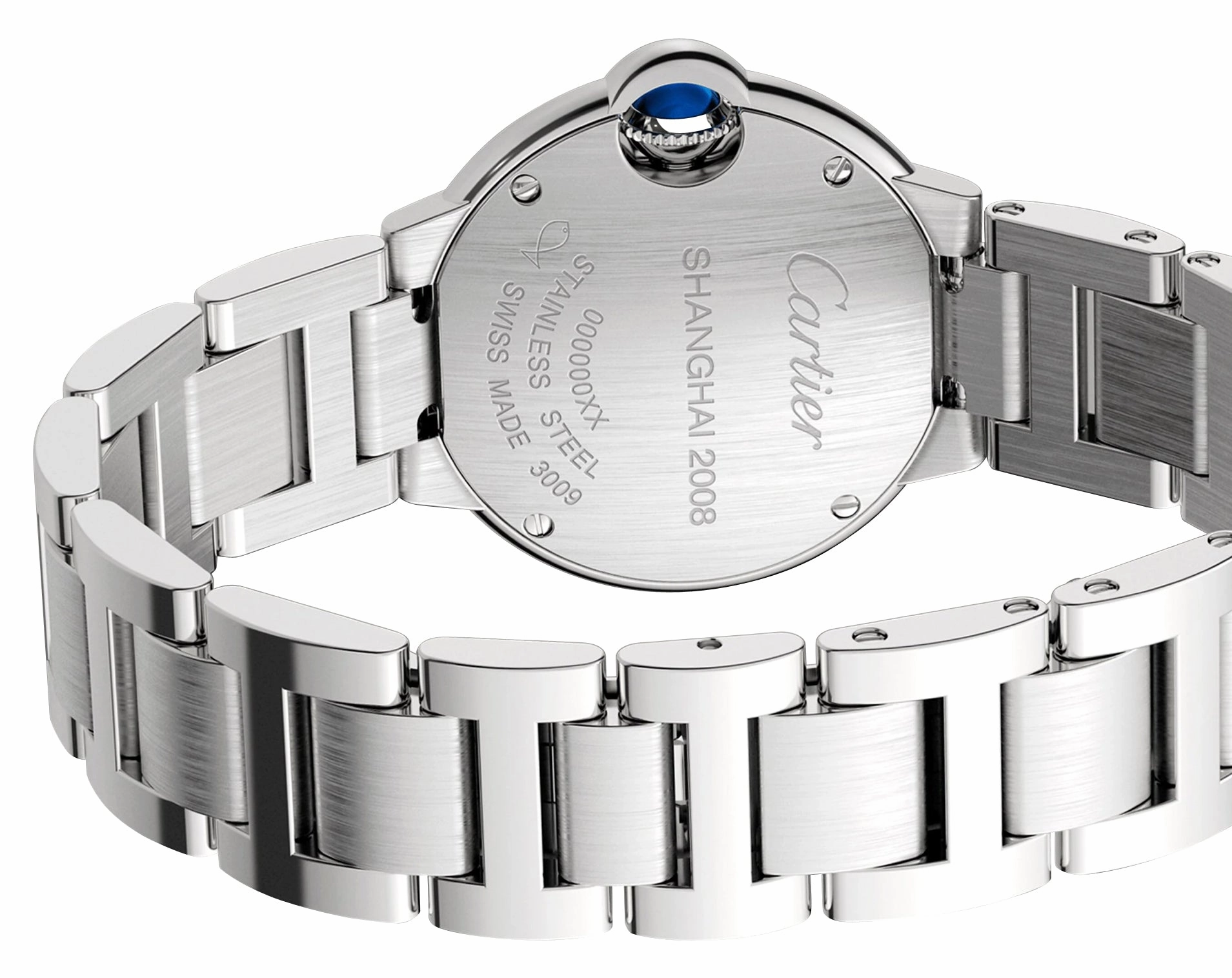 Cartier Ballon Bleu Stainless Steel Opaline Dial Diamonds Quartz Womens Watch W4BB0015