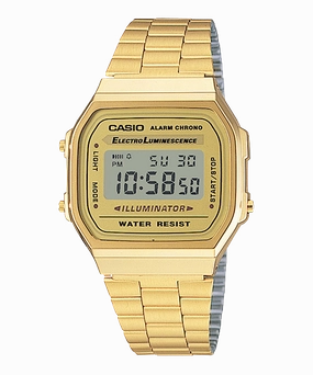 Casio A168WG-9WDF Men's Multi-Function Gold-Tone Base Metal Bracelet Watch
