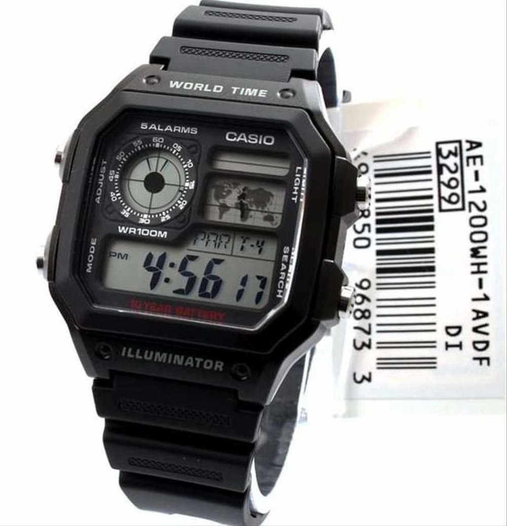 Casio AE-1200WH-1AVDF Black Resin Watch for Men