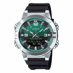 Casio Analog-Digital Black Resin Band Watch AMW870A-3A AMW-870A-3A