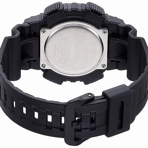 CASIO Analog-Digital Quartz Men Black and Gold Watch AEQ-110BW-9AVDF