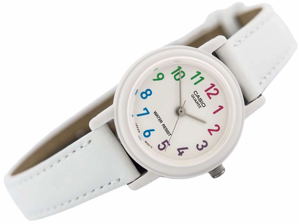 Casio Analog LQ-139L-7B White Leather Strap Women's Watch