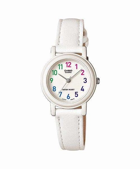 Casio Analog LQ-139L-7B White Leather Strap Women's Watch