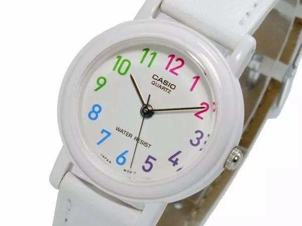 Casio Analog LQ-139L-7B White Leather Strap Women's Watch