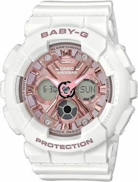 CASIO BA-130-7A1ER BABY-G White Quartz Women's Analog-Digital Watch