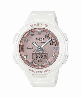 CASIO BABY-G Pink and White Quartz Women's Watch BSA-B100MF-7ADR