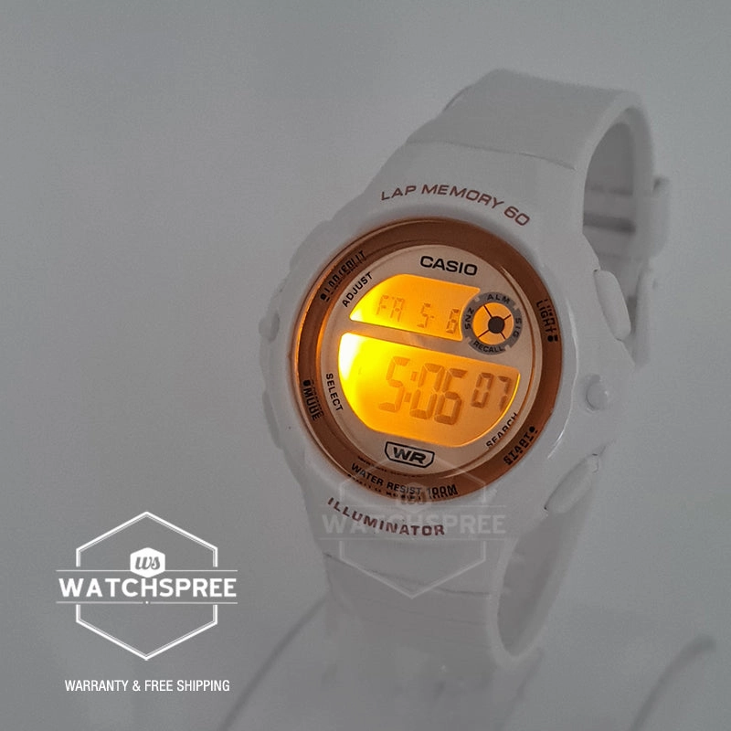 Casio Digital Dual Time White Resin Band Watch LWS1200H-7A2 LWS-1200H-7A2 [Kids]