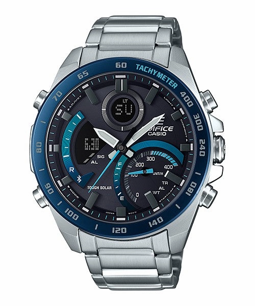 CASIO Edifice Blue and Black Quartz Men's Watch ECB-900DB-1BER