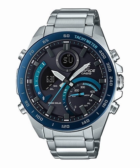 CASIO Edifice Blue and Black Quartz Men's Watch ECB-900DB-1BER