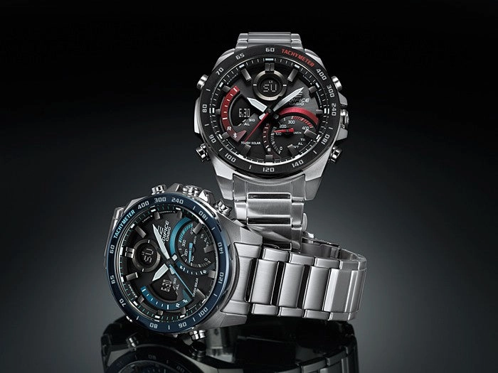 CASIO Edifice Blue and Black Quartz Men's Watch ECB-900DB-1BER