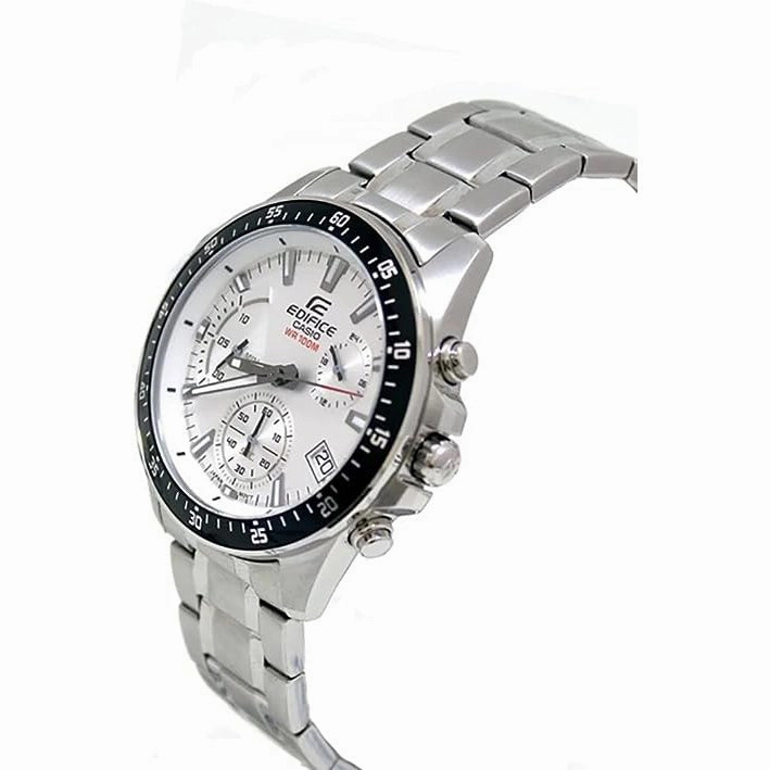 CASIO Edifice Chronograph Quartz Men Silver Watch EFV-540D-7AVUEF