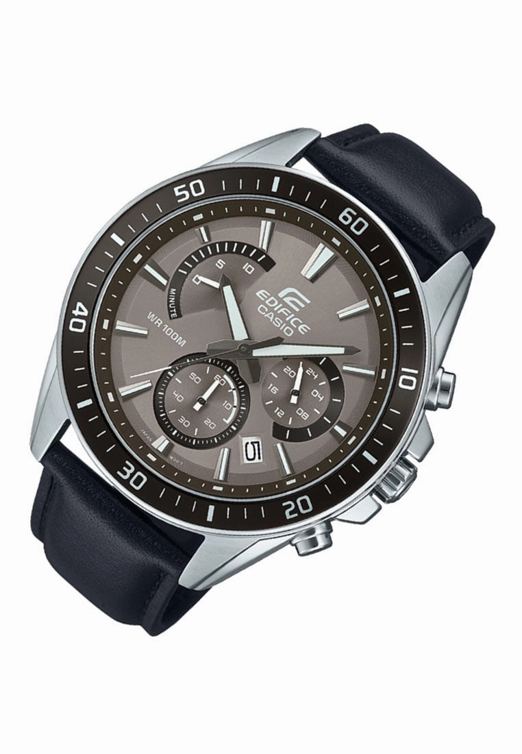 Casio Edifice EFR-552L-5A Chronograph Leather Strap Watch For Men