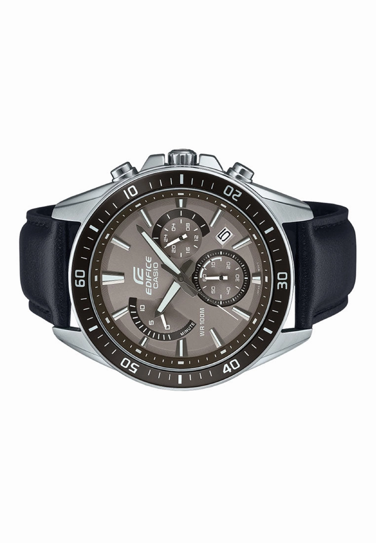 Casio Edifice EFR-552L-5A Chronograph Leather Strap Watch For Men
