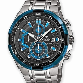 CASIO Edifice Quartz Men Black and Blue Watch EFR-539D-1A2VUEF