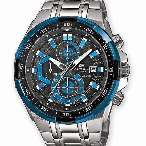 CASIO Edifice Quartz Men Black and Blue Watch EFR-539D-1A2VUEF