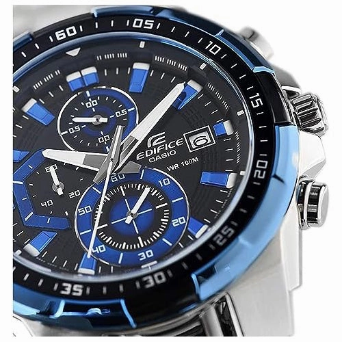 CASIO Edifice Quartz Men Black and Blue Watch EFR-539D-1A2VUEF