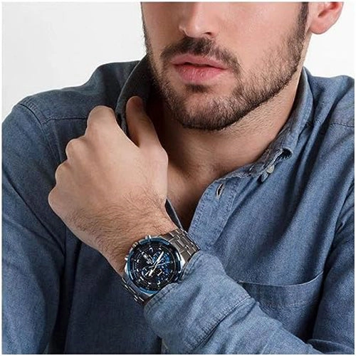 CASIO Edifice Quartz Men Black and Blue Watch EFR-539D-1A2VUEF