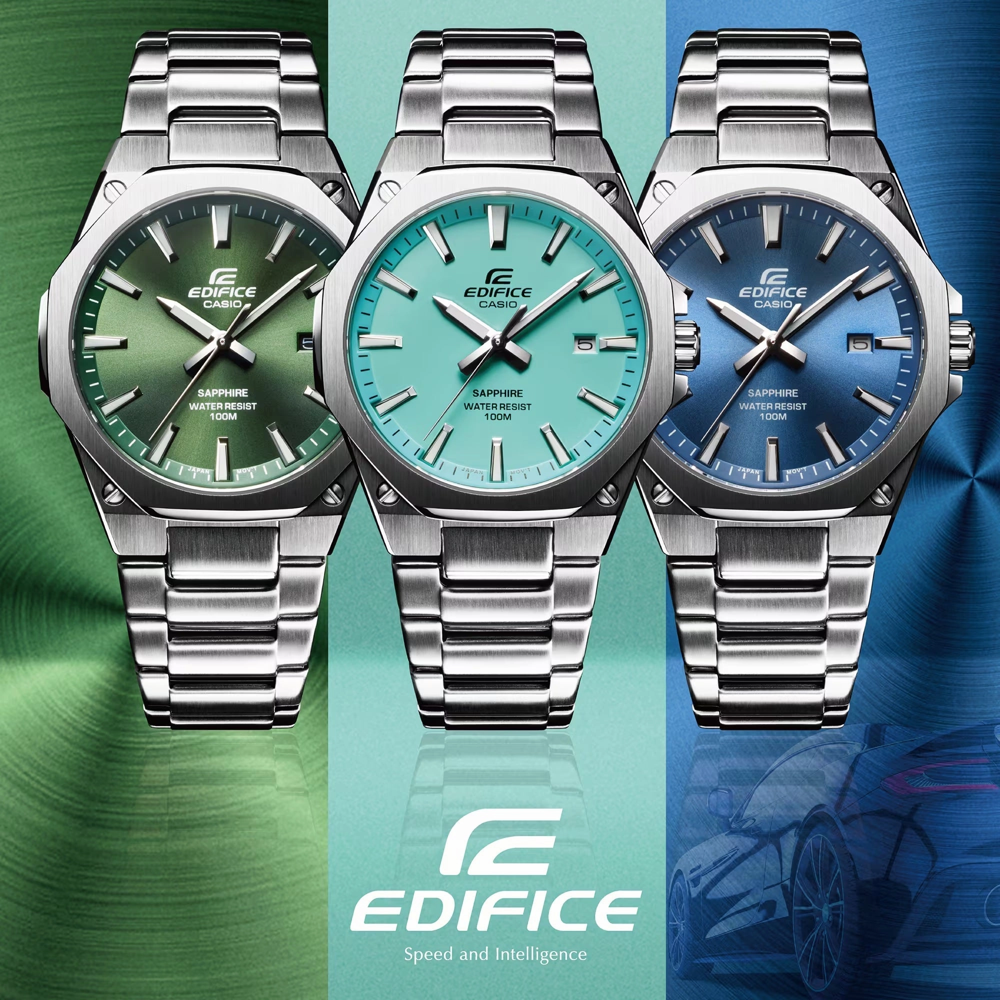 Casio EDIFICE SLIM series with Sapphire Crystal Men's Watch EFRS108D-2BV
