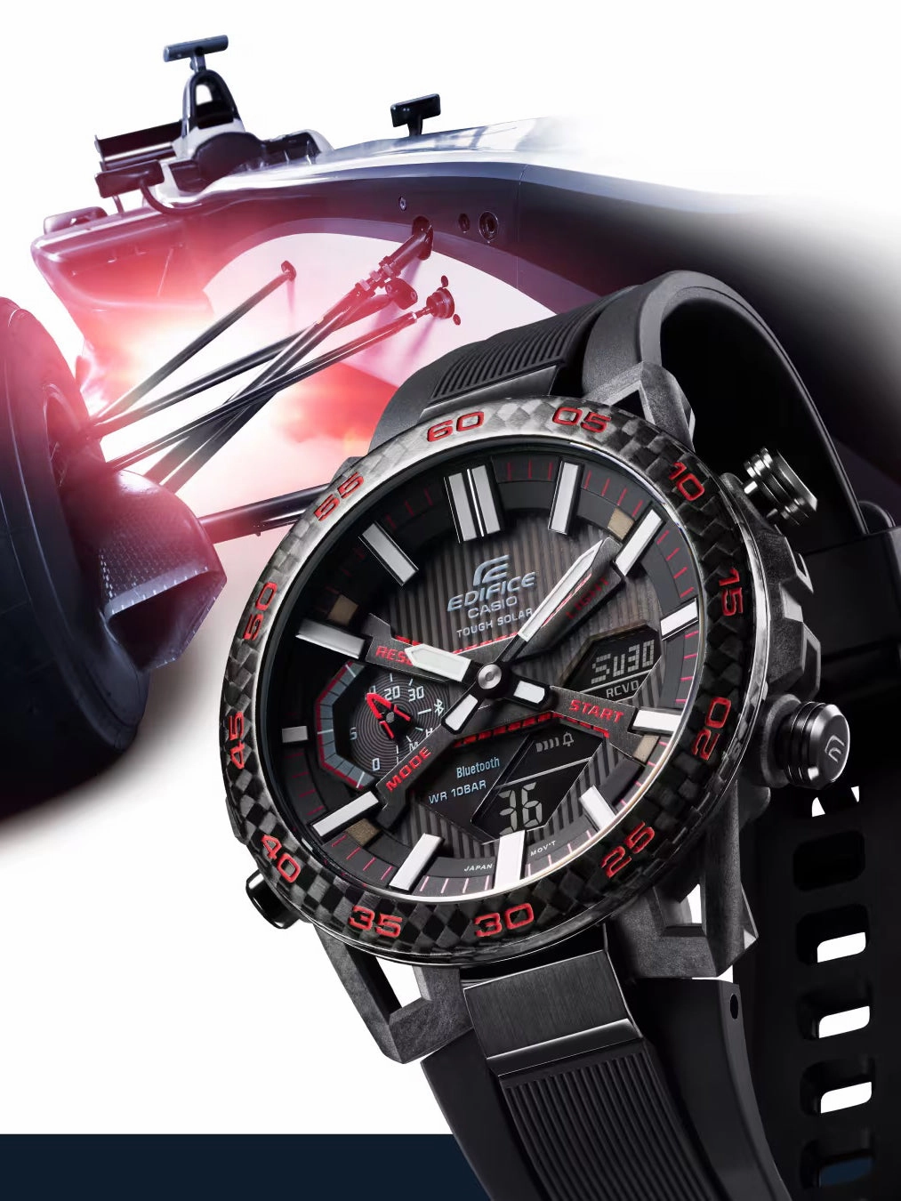 Casio EDIFICE SOSPENSIONE Men's Tough Solar Bluetooth Watch ECB-2000PB-1A
