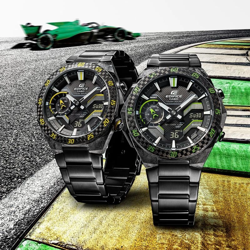 CASIO EDIFICE WINDFLOW MENS 100M BLUETOOTH SOLAR - ECB-2200RC-1A9DF