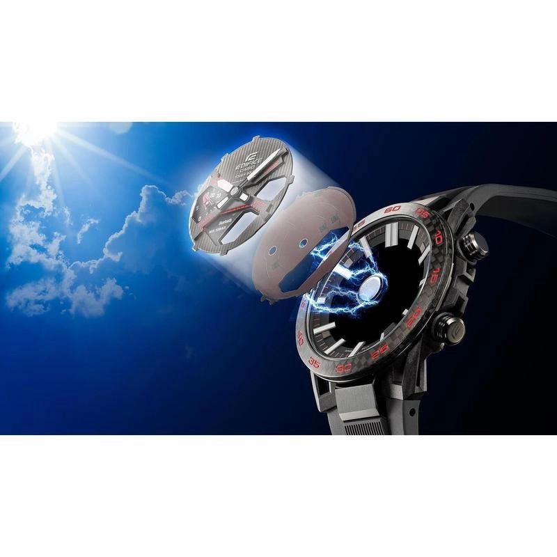 CASIO EDIFICE WINDFLOW MENS 100M BLUETOOTH SOLAR - ECB-2200RC-1A9DF