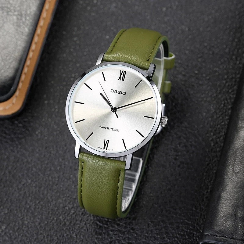 CASIO ENTICER Green Analog Quartz Men's Watch MTP-VT01L-3BUDF