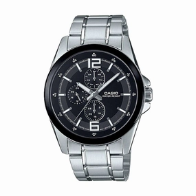 CASIO ENTICER Silver Analog Quartz Men's Watch MTP-E306D-5ADF